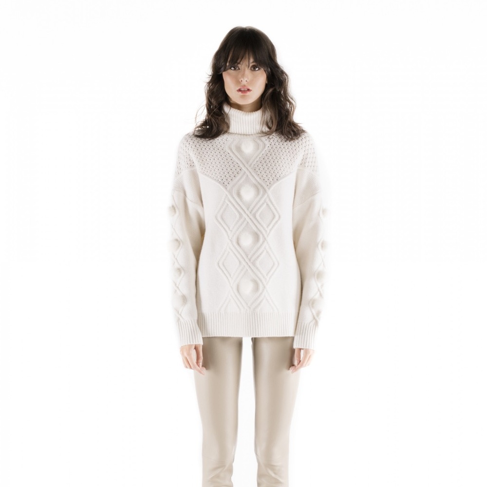 ❄️Max & Moi Bambou Pom-Pom Sweater Off White❄️ - Picture 3 of 6